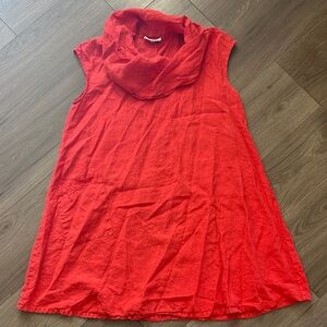 Bryn Walker linen dress. Cowl neck A-Line sleeveless summer dress!